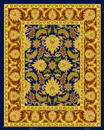 欧式波斯风格地毯图案图片