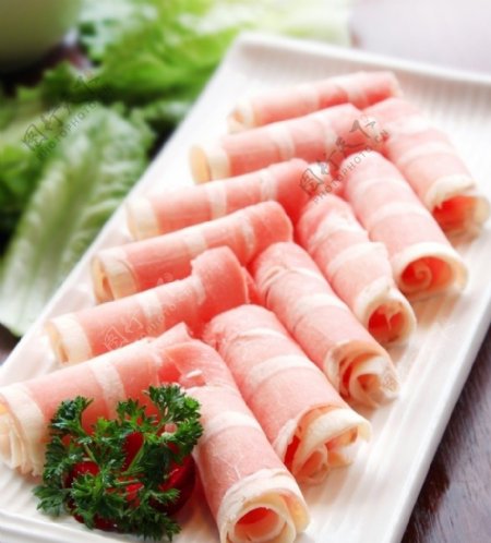 火锅配菜羊肉卷图片