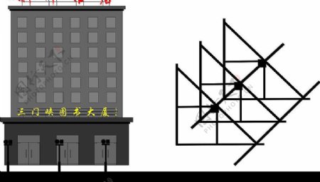 图书馆广告施工图图片