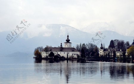 奥地利湖景图片
