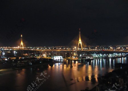 泰国曼谷夜景非高清图片