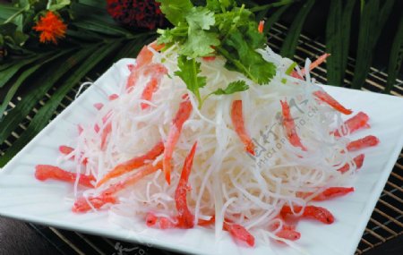 白菜拌虾干图片