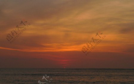 巴厘岛日落图片