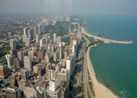 芝加哥城市俯瞰图片