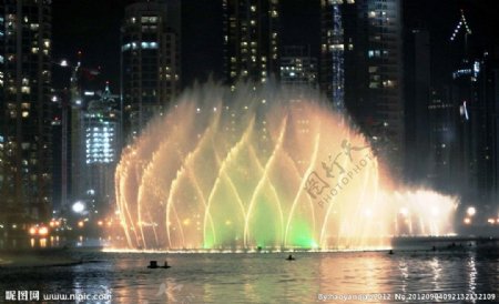迪拜183音乐喷泉图片