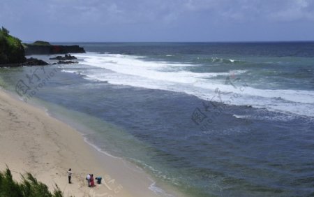 毛里求斯美丽的海岸风光图片