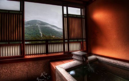 日本旅馆浴室图片