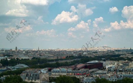 巴黎俯瞰巴黎城區图片