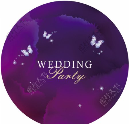 婚礼紫色图片