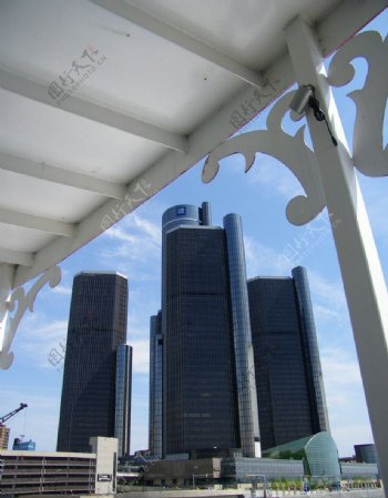 底特律底特律河岸通用汽车城图片