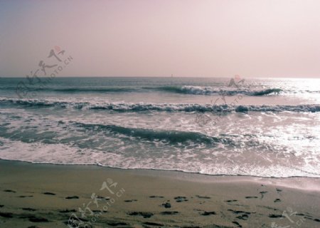 韩国沙滩一景图片