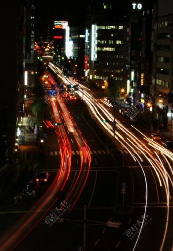 夜晚的五反田高速公路图片