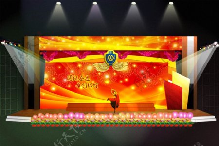 舞台背景广告设计图片