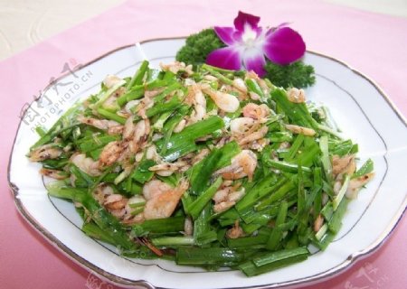 韭菜炒大虾图片