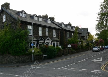 英国湖区小镇街景图片