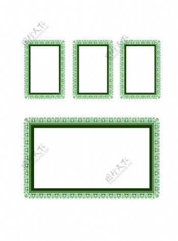 简洁绿色相框图片