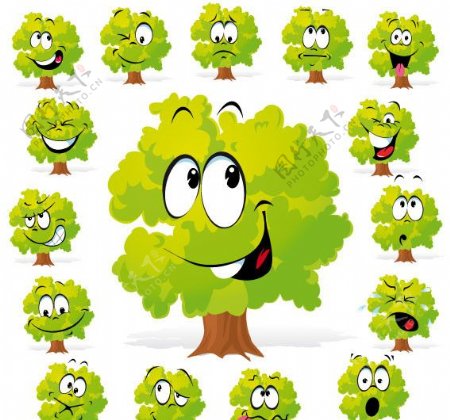可爱绿树表情图片