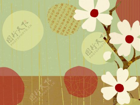 花卉图案设计日本樱花图片