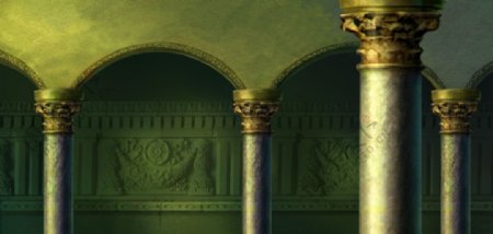 动画背景宫廷柱子图片