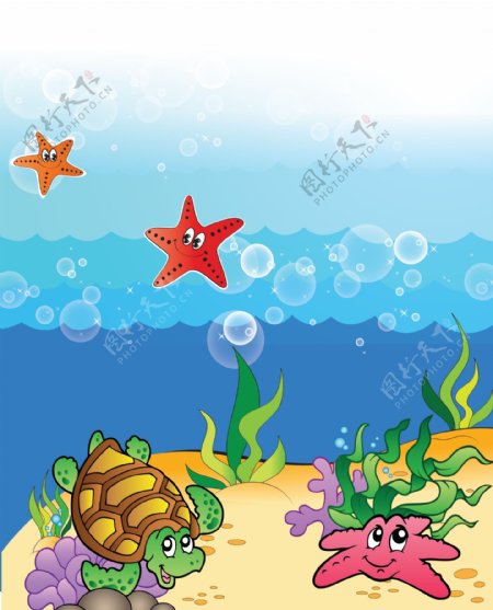 卡通海洋生物素材图片