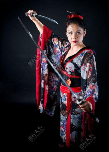 日本女武士图片