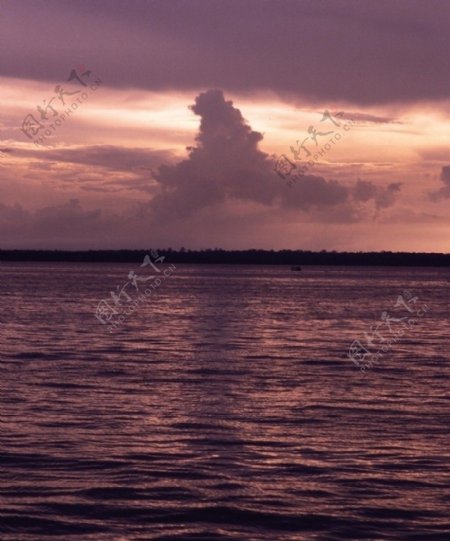 加勒比海黄昏图片