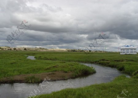锡林郭勒草原风景蒙古包图片