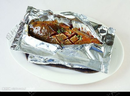 锡纸烧汁焗桂鱼图片