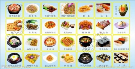 韩餐寿司灯箱片图片