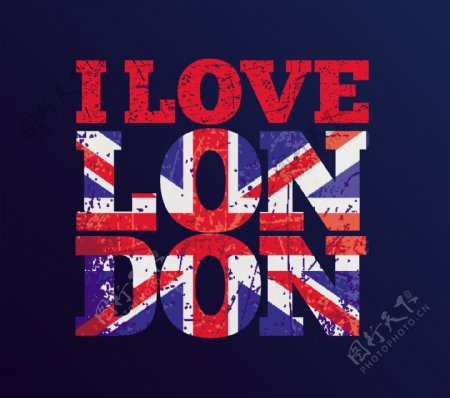 英国伦敦T恤印花图片