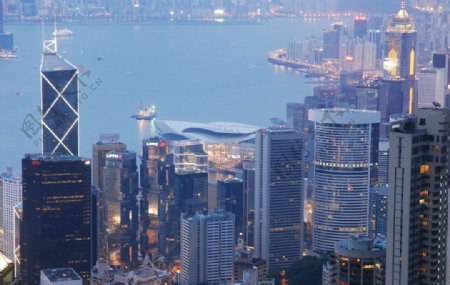 香港中银大厦夜景图片