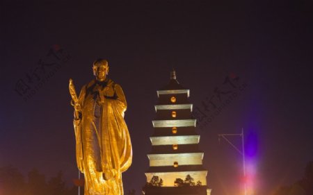 夜色大雁塔图片