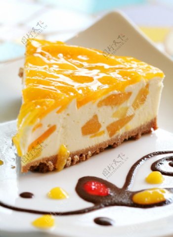 芒果奶酪蛋糕图片
