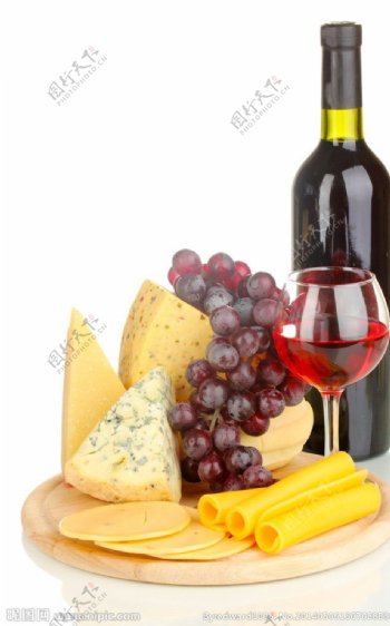 葡萄酒奶酪乳酪图片
