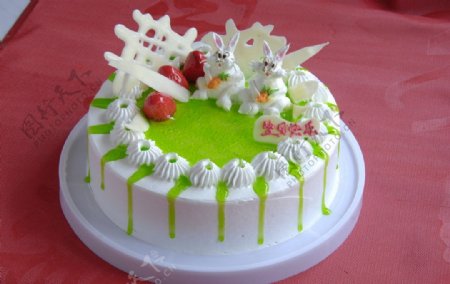 生日蛋糕生肖兔图片