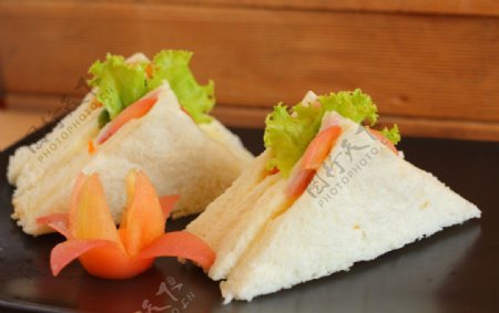 蔬菜三明治图片
