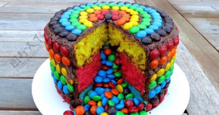彩色蛋糕图片