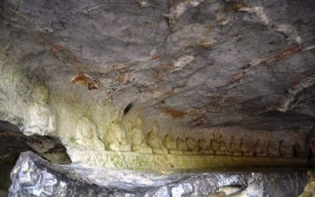 杭州灵隐寺洞窟佛像图片