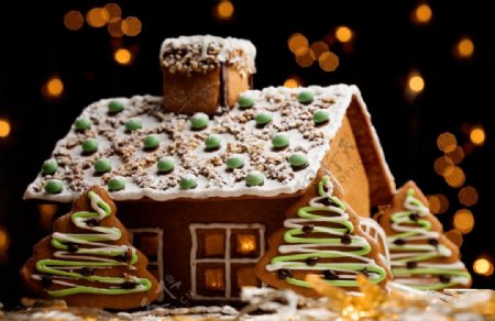 巧克力面包房子模型图片
