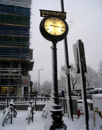 倫敦大雪图片