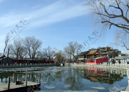 冬日的北京前海图片