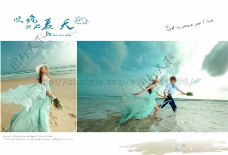 海边婚纱写真摄影图片
