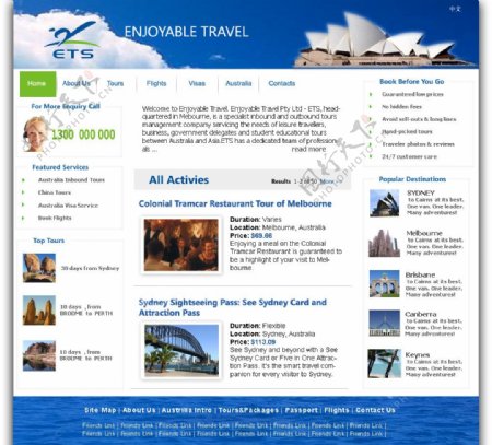 澳洲旅行社网站首页图片