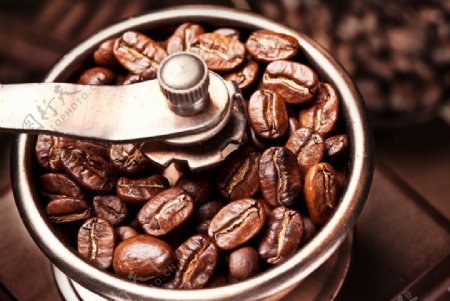 美味咖啡豆咖啡机图片