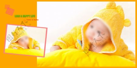 黄色宝宝相册图片