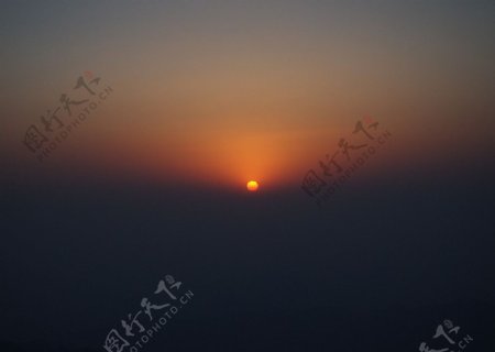 泰山夕阳图片