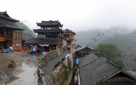 西江苗寨山顶观景台图片