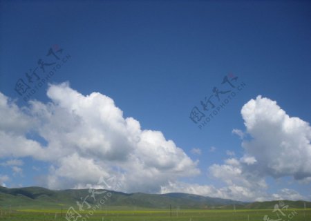 青海蓝天白云图片