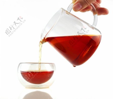 红茶汤色图片