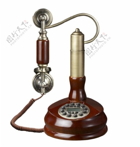 木制古董电话图片